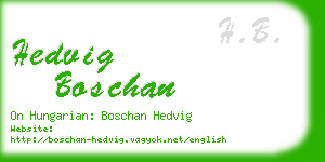hedvig boschan business card